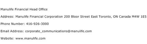 manulife financial contact number