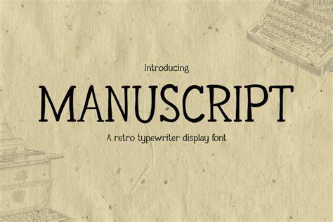 Download free Manuscript Regular font