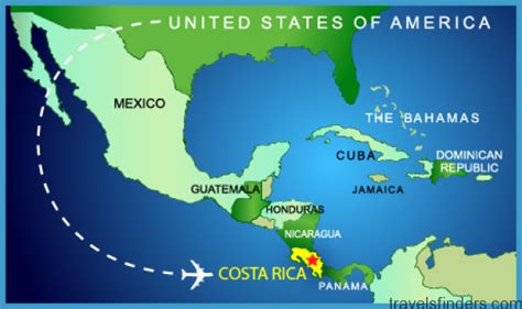 Map From Us To Costa Rica