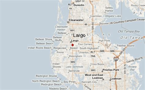 Map Largo Florida Usa