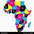 map of africa in color