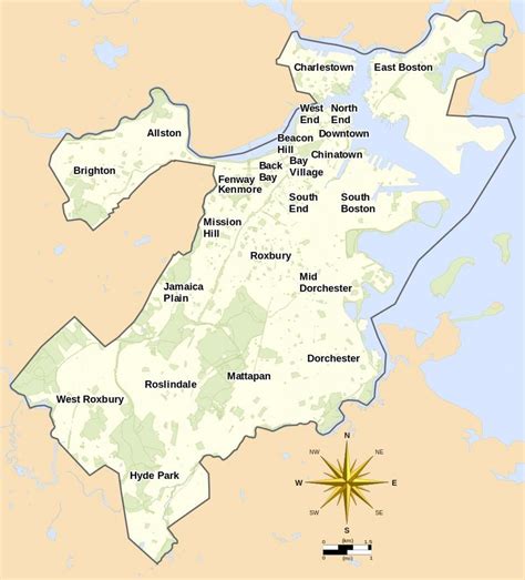 Map Of Boston Usa Area