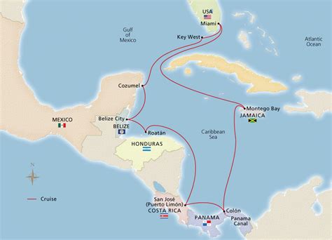 Map Of Central America Panama Canal