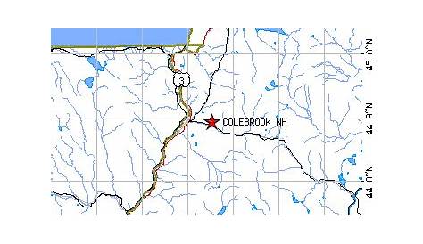 Map of Colebrook, NH, New Hampshire