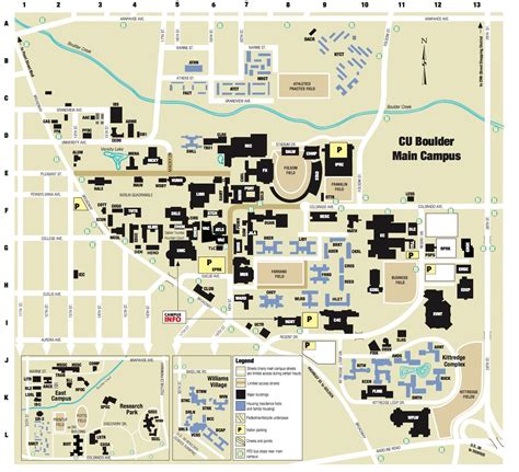 Map Of Colorado Boulder Campus