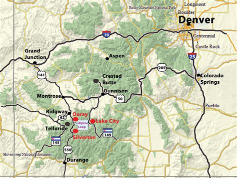 Map Of Colorado Lake City