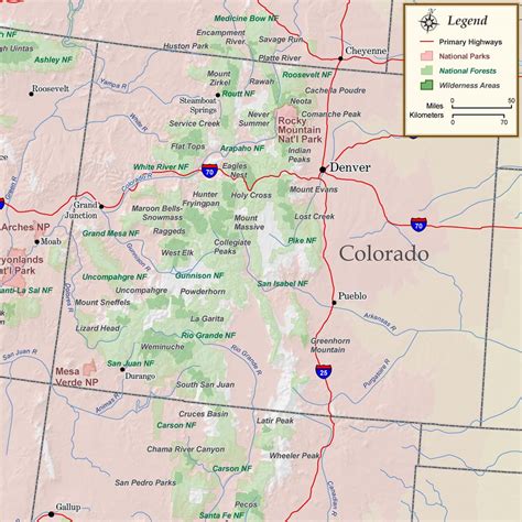 Map Of Colorado Rocky Mountains