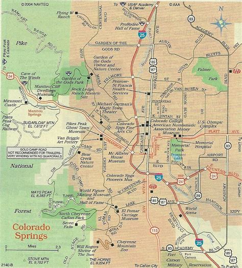 Map Of Colorado Springs Area