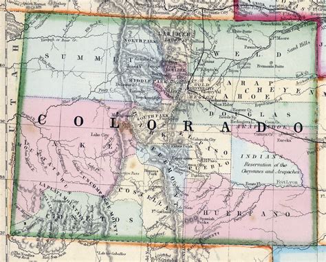 Map Of Colorado Territory