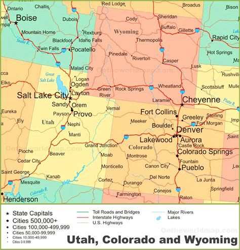 Map Of Colorado Wyoming
