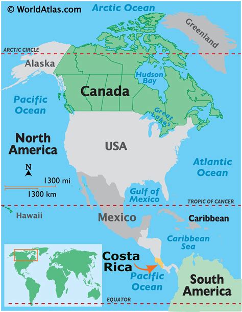 Map Of Costa Rica In Relation To Usa