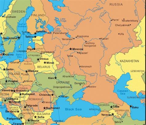 Map Of Eastern Europe And Russia 2022 Get Map Update