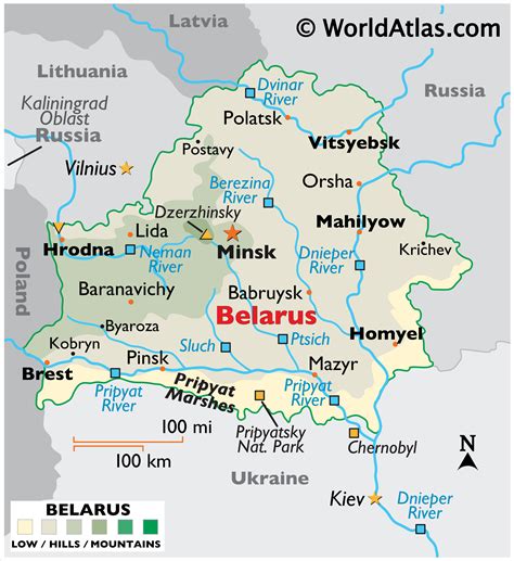 Map of Belarus and geographical facts, Where Belarus is on the world