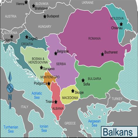 Map Of Eastern Europe Showing Serbia