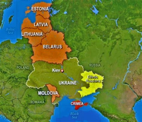 Map Of Eastern Europe Ukraine And Russia