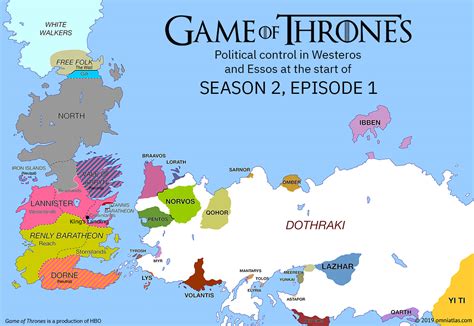 Map Of Game Of Thrones Season 2