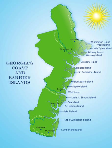 Map Of Georgia Coastline