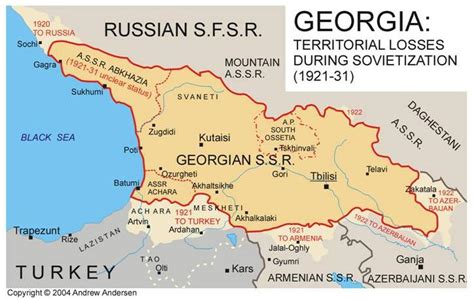 Map Of Georgia Former Ussr
