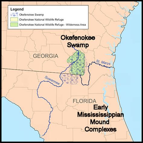 Map Of Georgia Okefenokee Swamp
