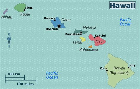 Map Of Hawaii And Mainland Usa
