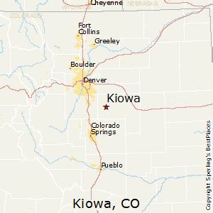 Map Of Kiowa Colorado