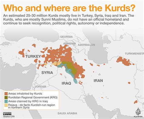 Map Of Kurds In The Middle East