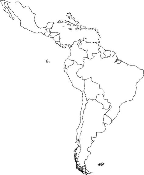 Map Of Latin America Outline