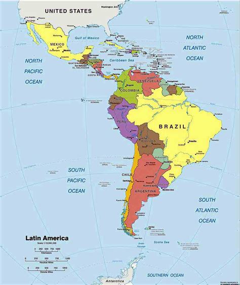 Map Of Latin America Region