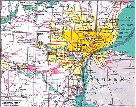 Map Of Michigan Detroit Area