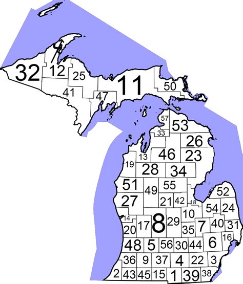 Map Of Michigan District Courts