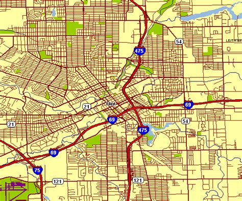 Map Of Michigan Flint