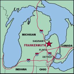 Map Of Michigan Frankenmuth