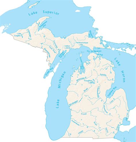 Map Of Michigan Lakes