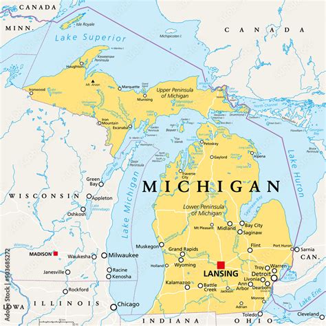 Map Of Michigan Lansing
