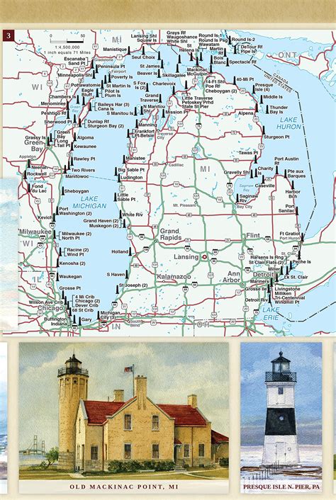 Map Of Michigan Lighthouses