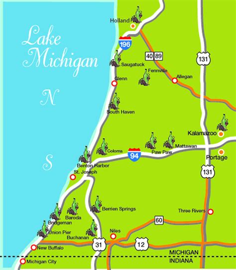 Map Of Michigan Wineries