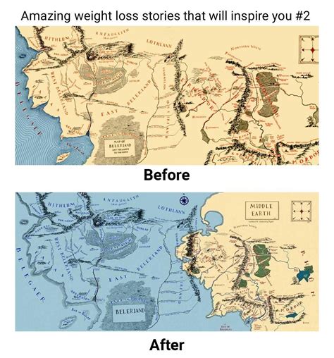 Map Of Middle Earth Before And After