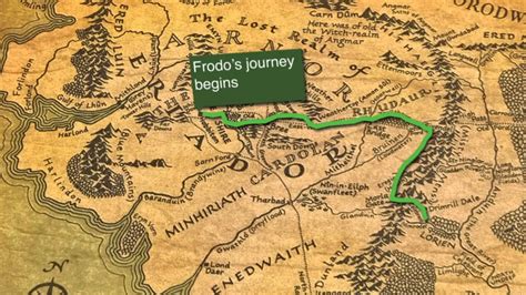 Map Of Middle Earth Frodo&#039;s Journey