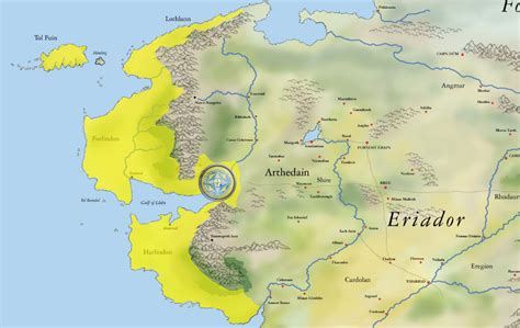 Map Of Middle Earth Lindon