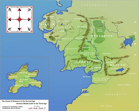 Map Of Middle Earth Numenor