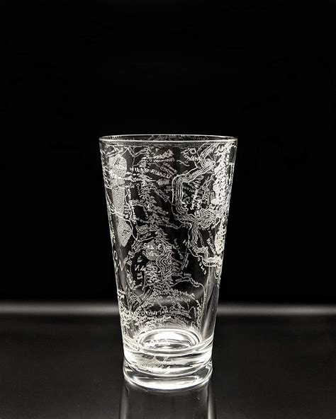 Buy MAPS OF MIDDLE EARTH Engraved Pint Glass Inspired by Lord of the