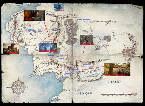 Map Of Middle Earth Rings Of Power Vs Lord Of The Rings