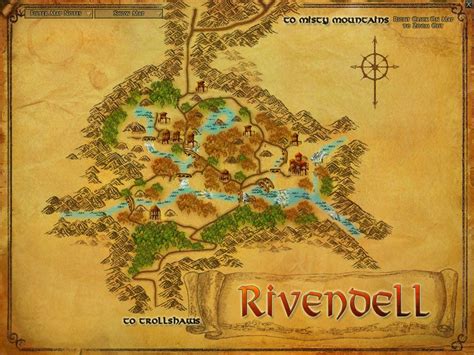 Map Of Middle Earth Rivendell