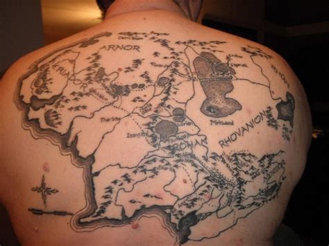 Map Of Middle Earth Tattoo
