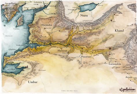 Map Of Middle Earth Umbar