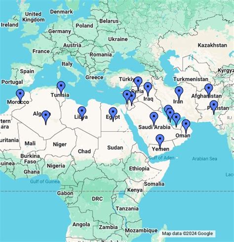 Map Of Middle East Google