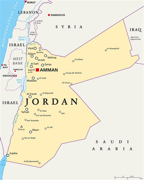 Map Of Middle East Jordan