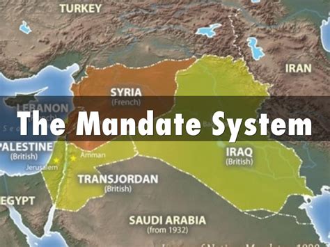 Map Of Middle East Mandates