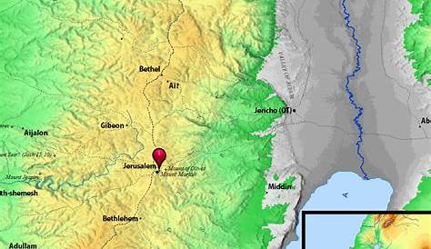 Map Of Mount Moriah And Golgotha