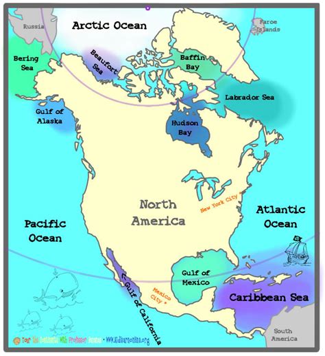 Map Of North America Bodies Of Water